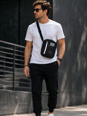 BMW Motorsport x Puma Black Crossbody Shoulder Bag